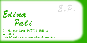 edina pali business card
